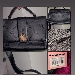 Juicy Couture Black Embossed Crossbody Bag